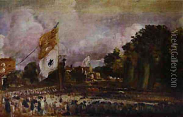 Holiday Of Waterloo In East Bergholt Oil Painting - John Constable