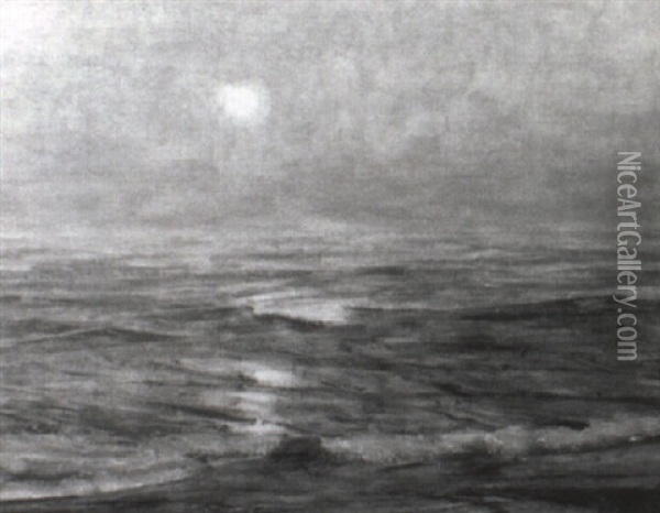 Coucher De Soleil Sur La Mer Oil Painting - Alexander Harrison