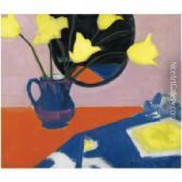 Still Life, Tulips Oil Painting - Francis Campbell Boileau Cadell