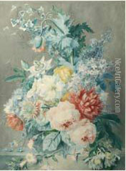 Bouquet De Fleurs Oil Painting - Jan van Os