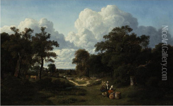 Resting In The Clearing Oil Painting - Leonce Bucquet