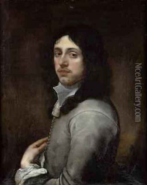 Portrait of a Young Man Dressed in Grey Oil Painting - Bartolome Esteban Murillo