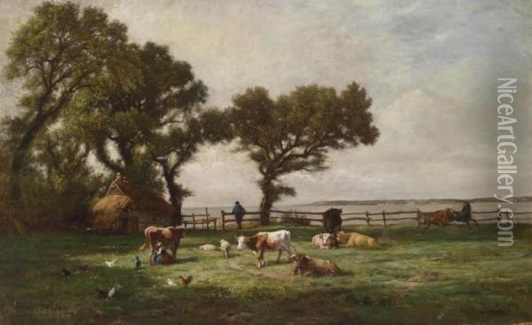 Meadow Landscape Oil Painting - Constant Troyon