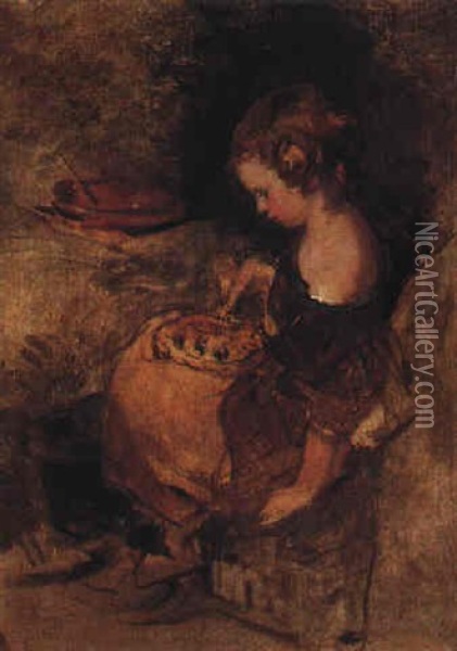 Feeding Nestlings Oil Painting - Sir Edwin Henry Landseer