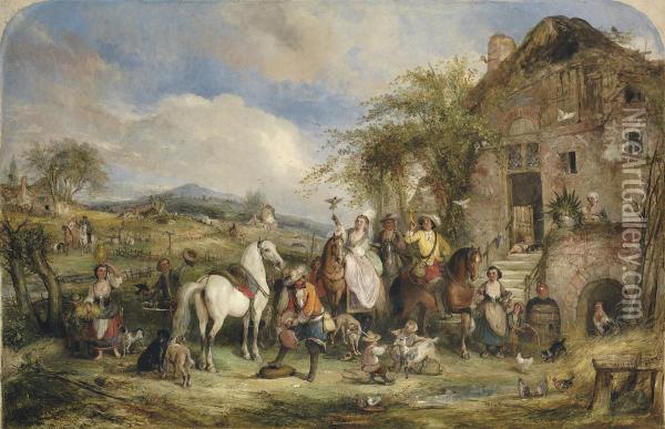 Before The Hunt Oil Painting - Henry Andrews