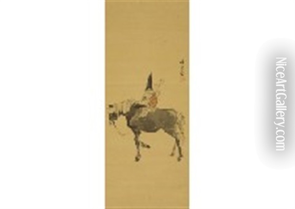 Horse Oil Painting - Kawanabe Kyosai