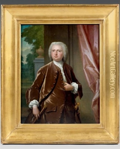 Portrait D'homme A L'epee Oil Painting - Philip van Dyk