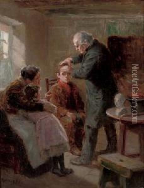 The Phrenologist's Visit Oil Painting - Ralph Hedley
