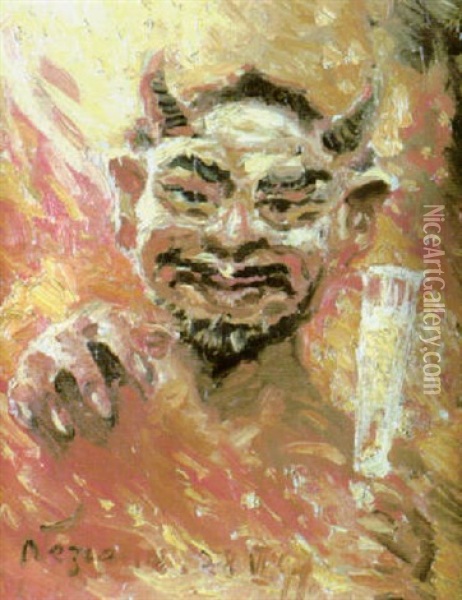 Liggande Man Oil Painting - Ilya Repin