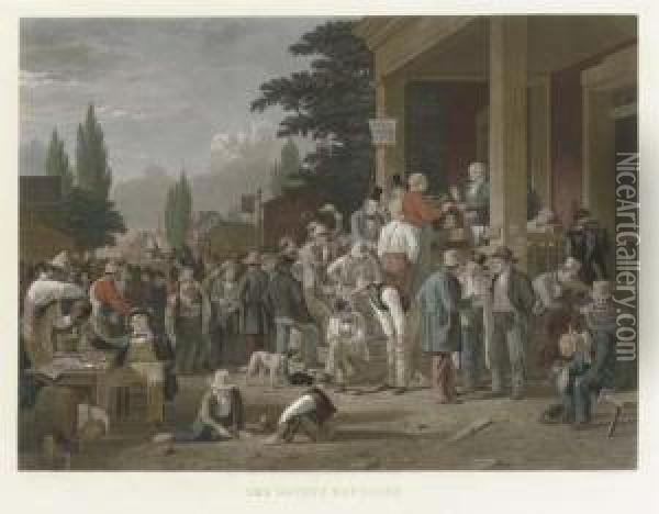 County Election Oil Painting - George Caleb Bingham