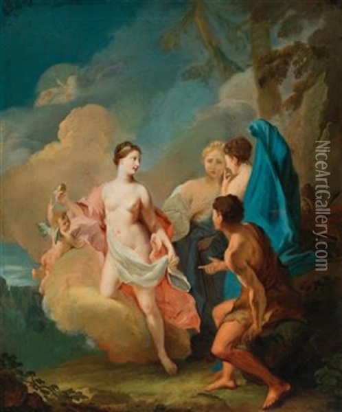 The Judgement Of Paris Oil Painting - Johann Heinrich Tischbein the Elder