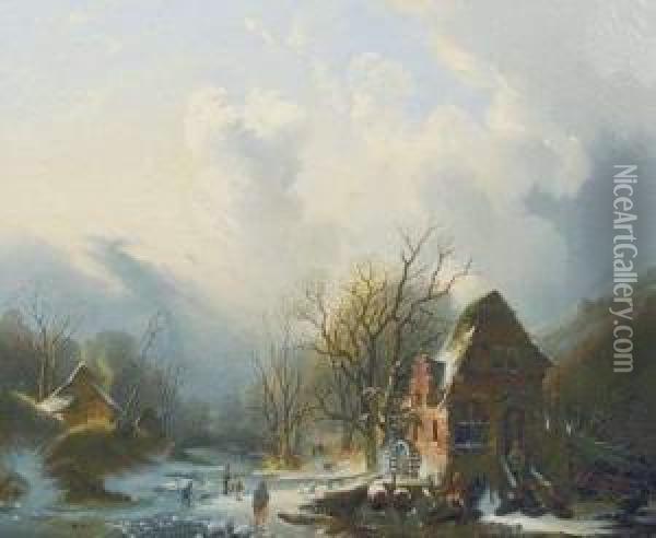 Paysage Du Nord Oil Painting - Claude Charles Maugey