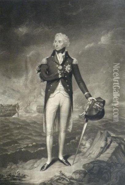 Portrait Of Lord Nelson Oil Painting - William Abbott