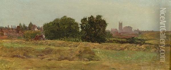 At Keynsham, Gloucestershire Oil Painting - Heywood Hardy