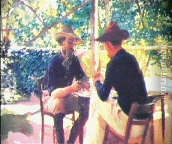 Beziqueparti, Grez 1886 Oil Painting - Gustaf-Oskar Bjoerk