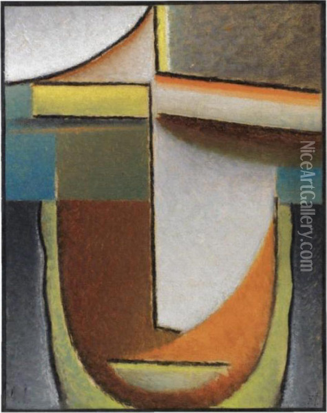 Abstrakter Kopf: Greco Erlebnis (abstract Head: Greco Experience) Oil Painting - Alexei Jawlensky