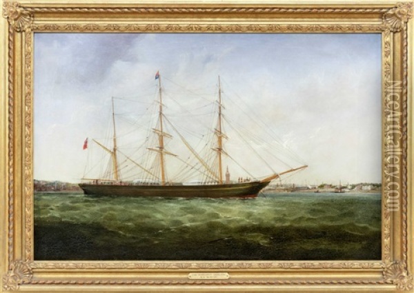 The Barque Margaret Longton At Anchor Off Liverpool Oil Painting - William Kimmins McMinn
