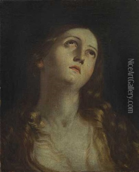 Busende Magdalena Oil Painting - Mateo Cerezo