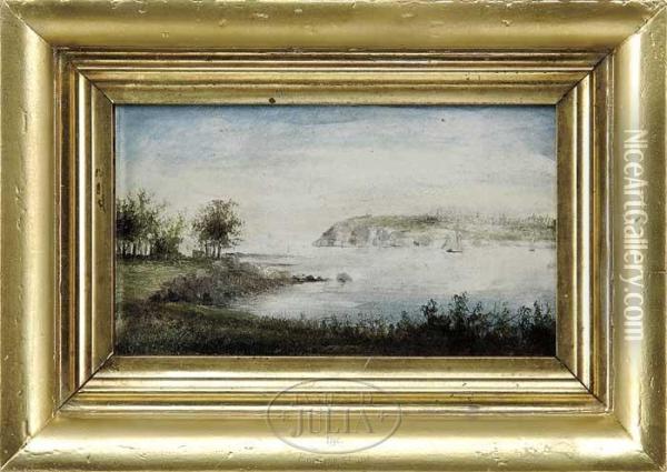 Maine Coast Oil Painting - George M. Hathaway