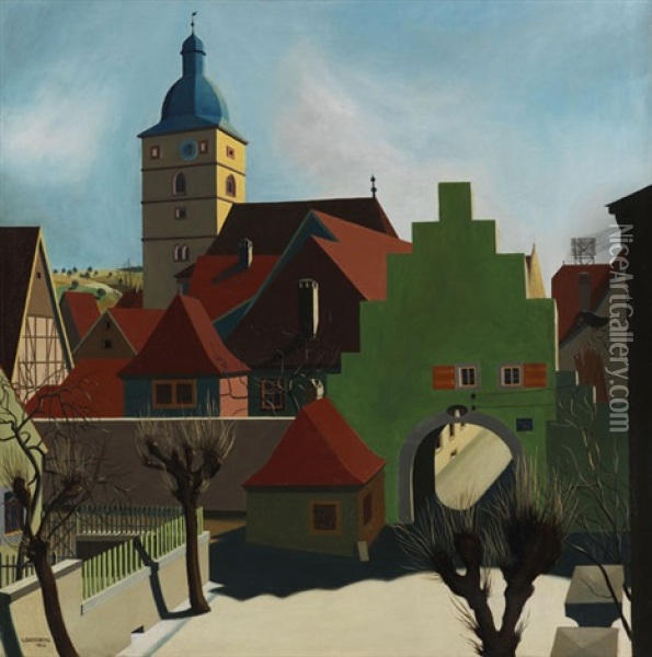 Dorfeingang In Unterfranken Oil Painting - Carl Grossberg
