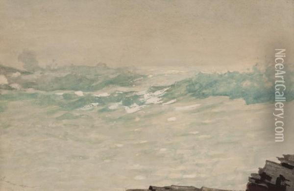 Breaking Wave Oil Painting - Winslow Homer