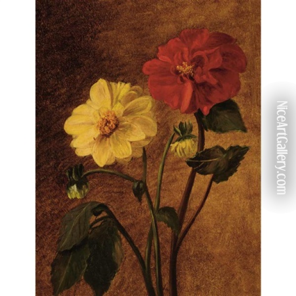 Dahlias Oil Painting - William Sidney Mount