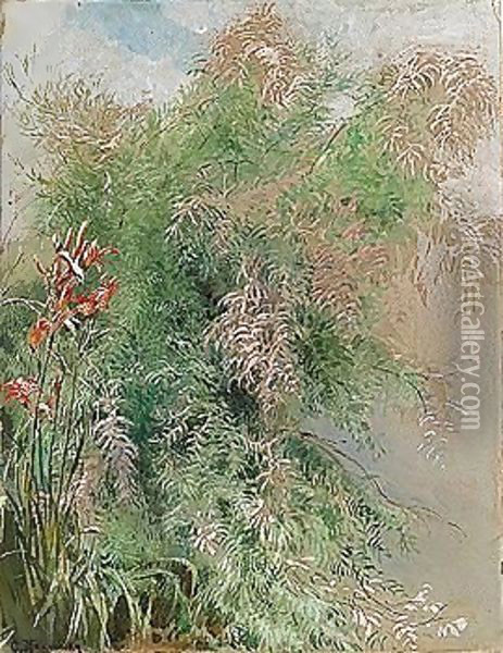 Floral Oil Painting - Konstantin Egorovich Egorovich Makovsky