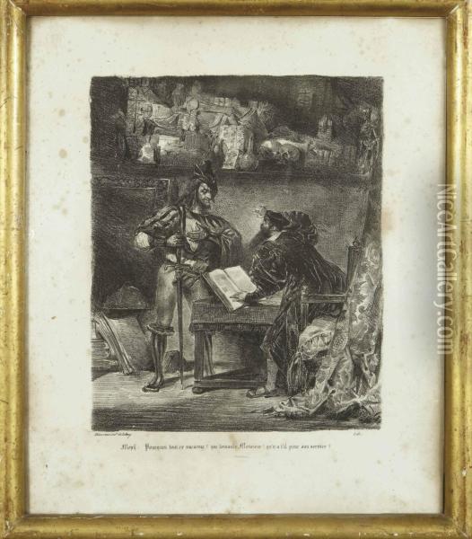 Illustrations Pour Faust Oil Painting - Eugene Delacroix