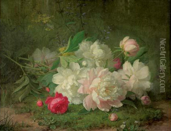 Bouquet De Fleurs Oil Painting - Jules Ferdinand Medard