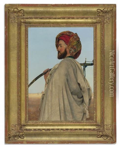 A Memlook Bey, Egypt Oil Painting - John Frederick Lewis