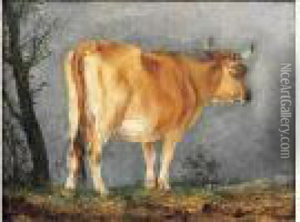 Vache Au Pre Oil Painting - Jean-Francois Legillon