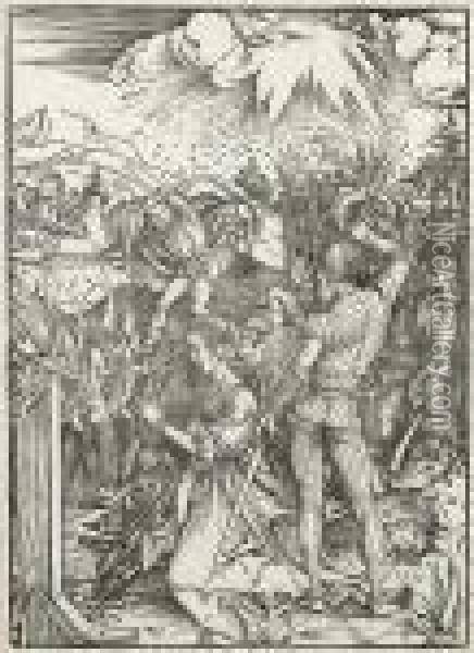 Martyrdom Of St Catherine Oil Painting - Albrecht Durer