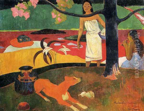 Tahitian Pastorals Oil Painting - Paul Gauguin