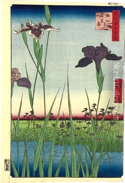 Flowers Oil Painting - Utagawa Kunisada