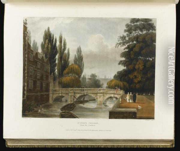 A History Of The University Of Cambridge Oil Painting - Rudolf Ackermann