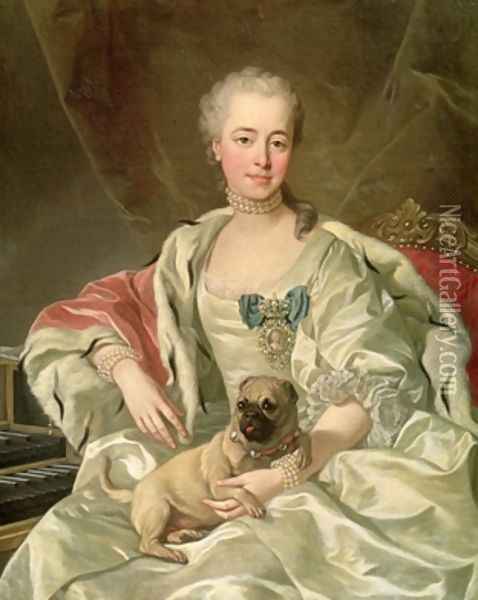 Princess Ekaterina Golitsyna 1720-91 1759 Oil Painting - Louis Michel van Loo