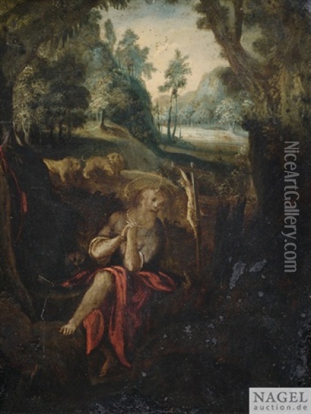 Der Busende Hieronymus In Der Einode Oil Painting - Paul Bril