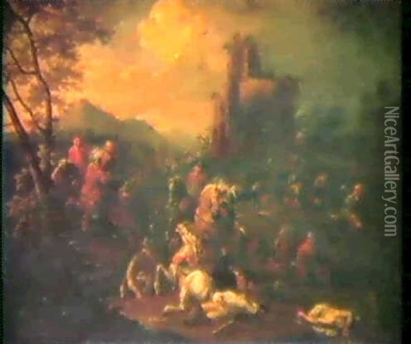 Schlachtszene Oil Painting - Karel Breydel