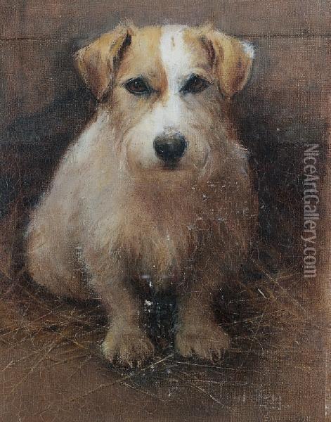 Portrait Of A Terrier Oil Painting - Samuel Fulton