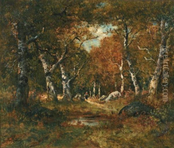 Boisiere En Foret De Fontainebleau Oil Painting - Camille Magnus