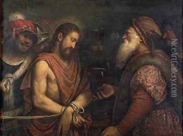 Christ before Caiaphas Oil Painting - Niccolo Frangipane