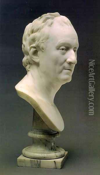 Bust of Denis Diderot Oil Painting - Jean-Antoine Houdon