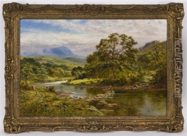 Near Betws-y-coed, North Wales Oil Painting - Robert Gallon