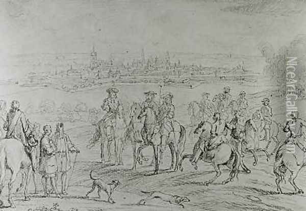 The Siege of Oudenaarde Oil Painting - Sebastien I Le Clerc