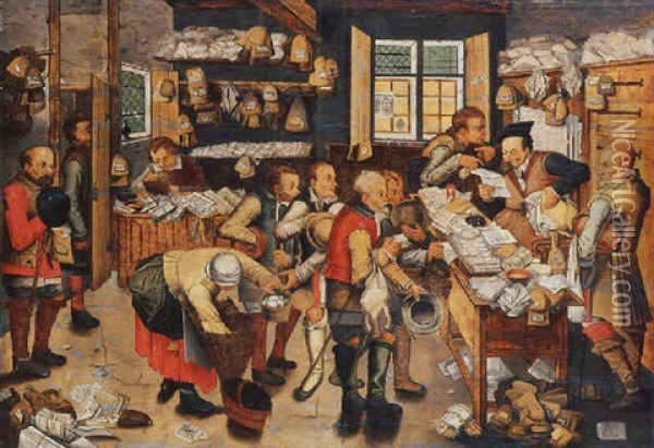 The Collector Of Tithes Oil Painting - Pieter Brueghel the Younger