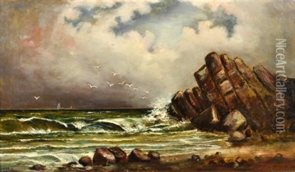 Seascape, 1901 Oil Painting - Harrison Bird Brown