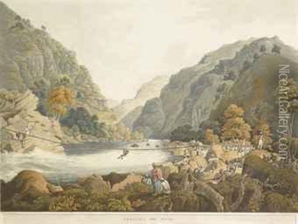 Bheem Ke Udar; And Crossing The Touse Oil Painting - Robert I Havell