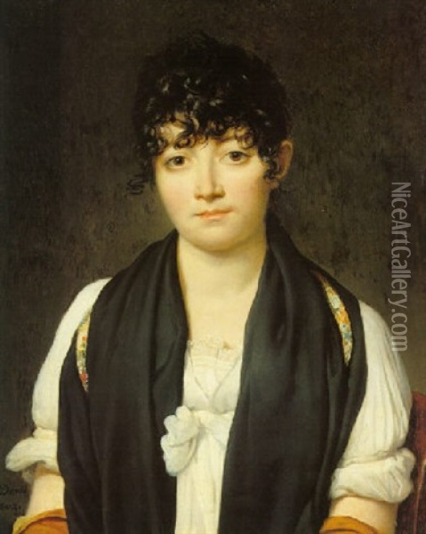 Portrait Of Suzanne Le Peletier De Saint-fargeau Oil Painting - Jacques-Louis David