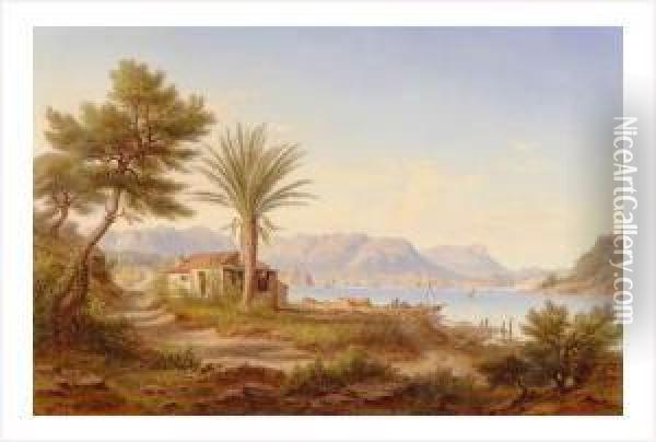 La Rade De Toulon- Baie Du Lazaret Oil Painting - Edouard Jean Marie Hostein