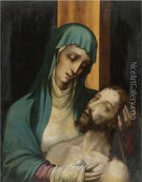 The Pieta Oil Painting - Luis de Morales